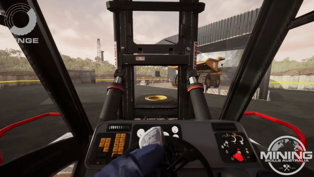 An Image Of A Forklift In A Video Game With An Engaging Storyline